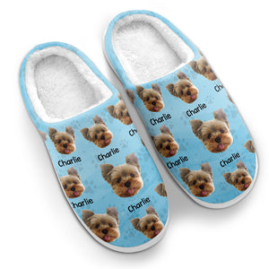 Custom Photo May Your Days Be Snuggly And Bright - Dog & Cat Personalized Custom Fluffy Slippers - Gift For Pet Owners, Pet Lovers