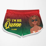 I'm Her King I'm His Queen - Funny Personalized Custom Tropical Hawaiian Aloha Couple Beach Shorts - Summer Vacation Gift, Birthday Party Gift For Husband Wife