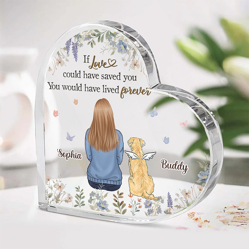 You Will Always Be In My Heart - Memorial Personalized Custom Heart Shaped Acrylic Plaque - Christmas Gift, Sympathy Gift For Pet Owners, Pet Lovers