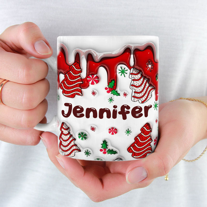 3D Christmas Mug Inflated Santa Mug, Christmas Puffy Mug Press Design 11oz  and 15oz