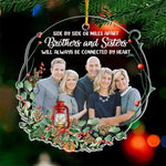 Custom Photo Brothers and Sisters Christmas Gifts - Personalized Ornament
