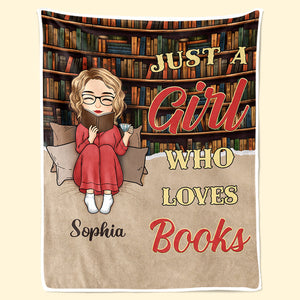 A Girl Who Loves Book It Was Me - Personalized Custom Blanket - Christmas Gift For Book Lovers