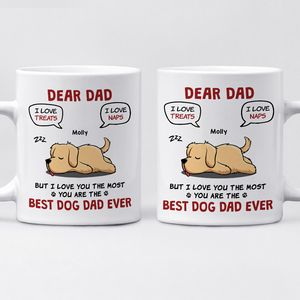 The Best Dog Dad Ever - Dog Personalized Custom Mug - Father's Day, Gift For Pet Owners, Pet Lovers