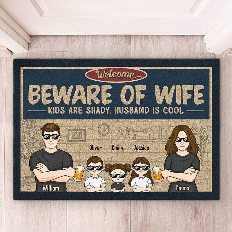 Our Standards Have Lowered With Each Child - Family Personalized Custom Decorative Mat - Gift For Family Members