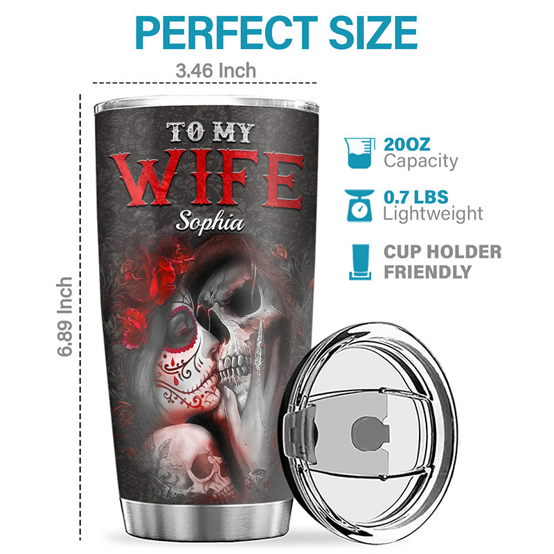 I Love You Forever & Always - Couple Personalized Custom Tumbler - Halloween Gift For Husband Wife, Anniversary