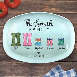 Our Family - Family Personalized Custom Platter - Gift For Family Members