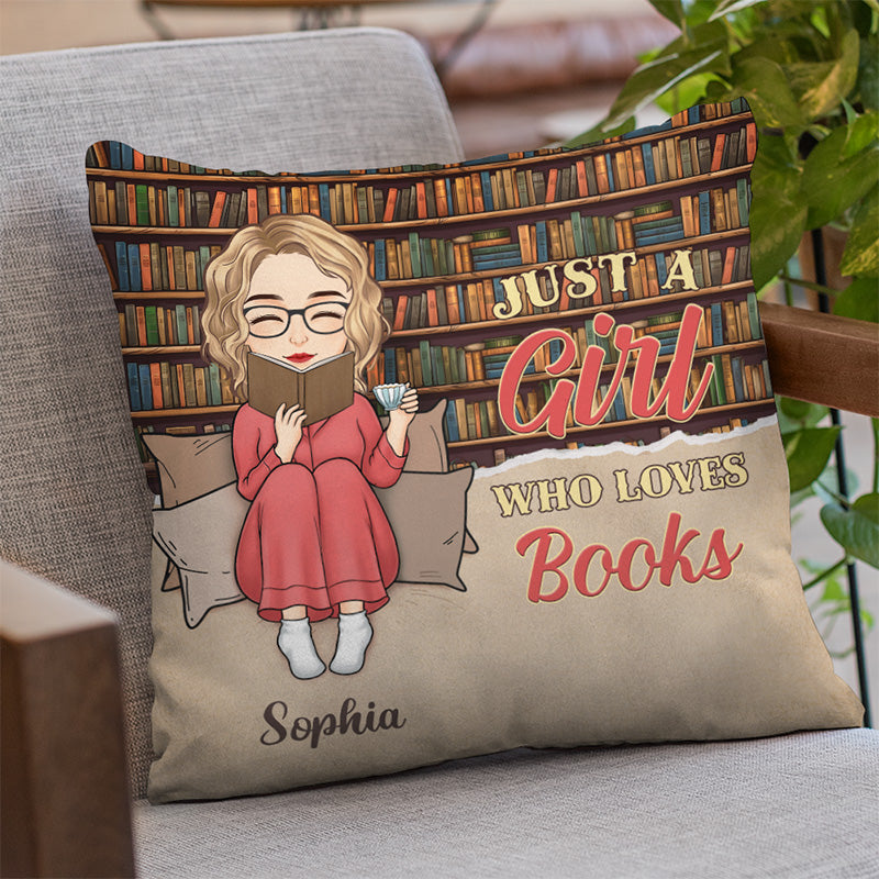 It Was Me Just A Girl Who Loves Book - Personalized Custom Pillow - Christmas Gift For Book Lovers