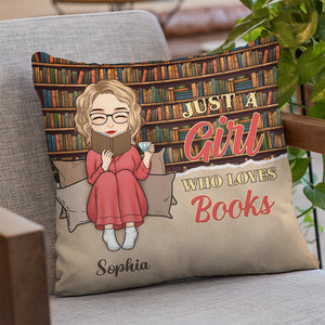 It Was Me Just A Girl Who Loves Book - Personalized Custom Pillow - Christmas Gift For Book Lovers