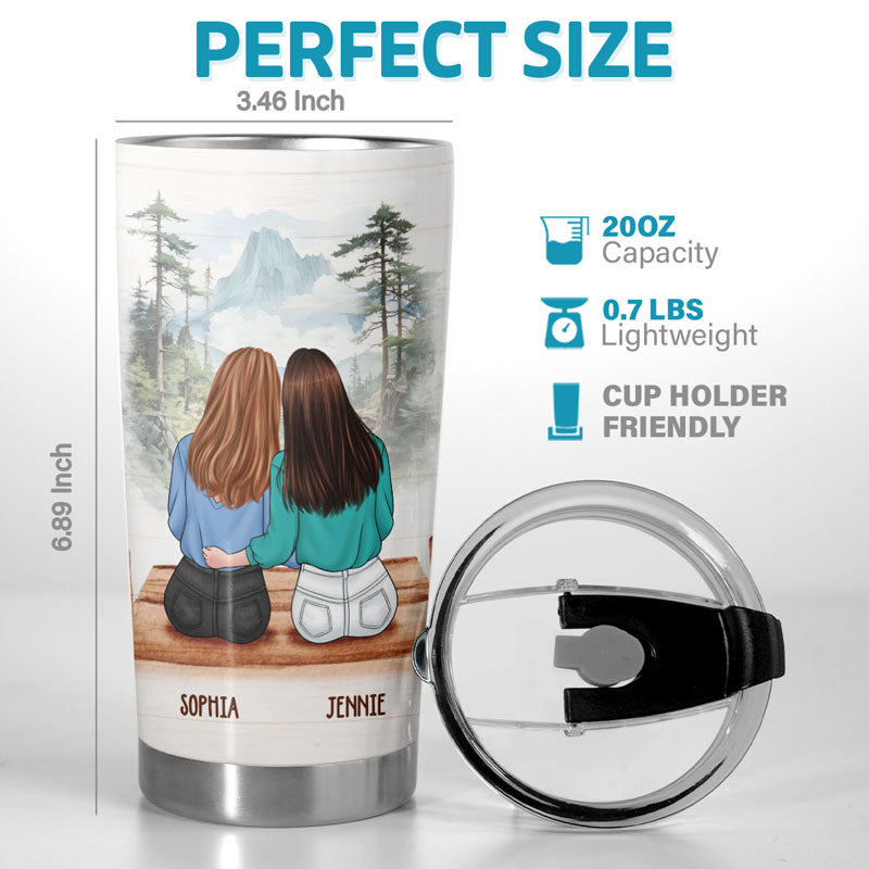 I Would Fight A Bear For You - Bestie Personalized Custom Tumbler - Christmas Gift For Best Friends, BFF, Sisters