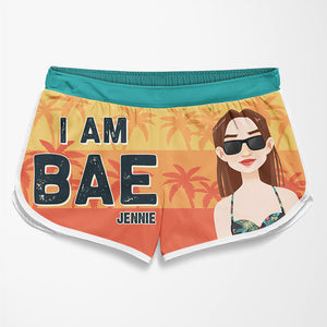 If I'm Lost Return To Bae I Am Bae - Funny Personalized Custom Tropical Hawaiian Aloha Couple Beach Shorts - Summer Vacation Gift, Birthday Party Gift For Husband Wife