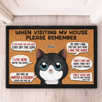 Remember When Visit Our House - Cat Personalized Custom Decorative Mat - Gift For Pet Owners, Pet Lovers