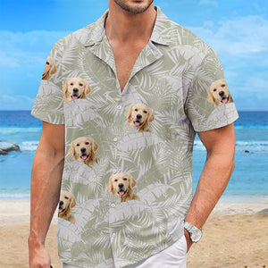 Custom Photo Enjoy The Sun - Dog & Cat Personalized Custom Unisex Tropical Hawaiian Aloha Shirt - Summer Vacation Gift, Gift For Pet Owners, Pet Lovers