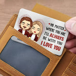 Custom Name Couple Love Gifts - Personalized Aluminum Wallet Card