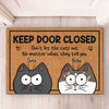 You Must Ask Permission From The Cats - Cat Personalized Custom Home Decor Decorative Mat - House Warming Gift For Pet Owners, Pet Lovers