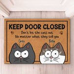 You Must Ask Permission From The Cats - Cat Personalized Custom Home Decor Decorative Mat - House Warming Gift For Pet Owners, Pet Lovers