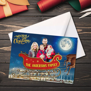 Custom Photo Holiday Together - Family Personalized Custom Holiday Postcards, Greeting Cards - Christmas Gift For Family Members