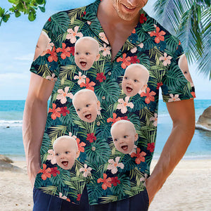 Custom Photo You Had Me At Aloha - Family Personalized Custom Unisex Tropical Hawaiian Aloha Shirt - Summer Vacation Gift, Gift For Family Members