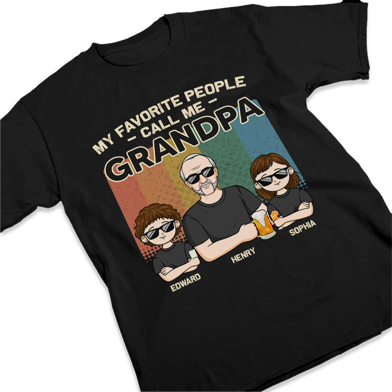 Blessed To Be Called Grandpa - Family Personalized Custom Unisex T-shirt, Hoodie, Sweatshirt - Gift For Grandpa, Dad