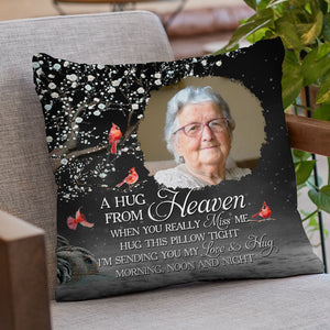 Custom Photo When You Miss Me I'm Always With You - Memorial Personalized Custom Pillow - Christmas Gift, Sympathy Gift For Family Members