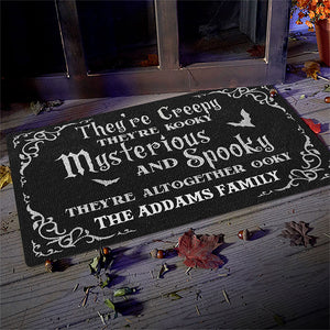 They're Creepy They're Kooky - Family Personalized Custom Home Decor Decorative Mat - Halloween Gift For Family Members