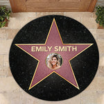 Custom Photo Name Hollywood Star Decor - Personalized Shaped Doormat