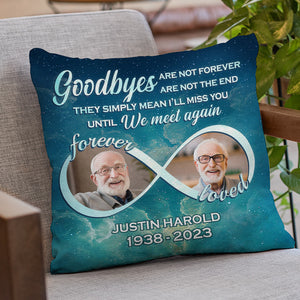 Custom Photo Hug This Pillow When You Miss Me - Memorial Personalized Custom Pillow - Sympathy Gift For Family Members