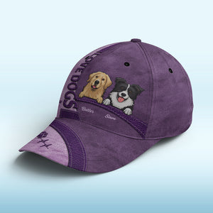 Life Is Better With Dogs Navy - Dog Personalized Custom Hat, All Over Print Classic Cap - New Arrival, Gift For Pet Owners, Pet Lovers