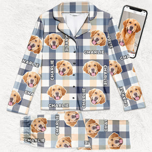Custom Photo Sending You Pugs And Kisses - Dog & Cat Personalized Custom Face Photo Pajamas - Christmas Gift For Pet Owners, Pet Lovers