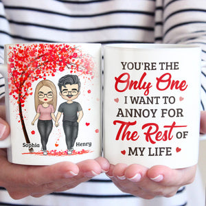I Just Want To Hold Your Hand Forever - Couple Personalized Custom Mug - Gift For Husband Wife, Anniversary
