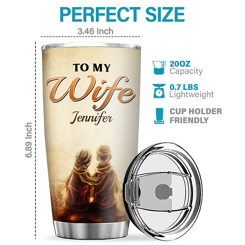 Love You Forever & Always - Couple Personalized Custom Tumbler - Gift For Husband Wife, Anniversary