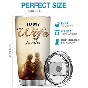 Love You Forever & Always - Couple Personalized Custom Tumbler - Gift For Husband Wife, Anniversary