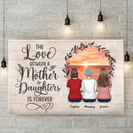 Mother And Children Forever Link Together - Family Personalized Custom Horizontal Canvas - Mother's Day, Birthday Gift For Mom