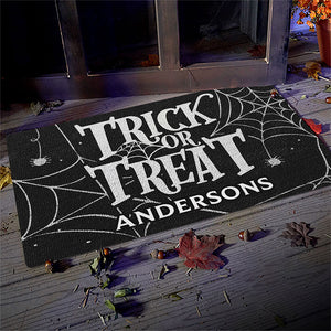 Trick Or Treat - Family Personalized Custom Home Decor Decorative Mat - Halloween Gift For Family Members