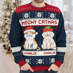Custom Name Christmas Cat Gifts for Cat Lovers - Personalized Sweatshirt