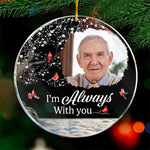 Custom Photo Cardinal Memorial Christmas Gifts - Personalized Ornament