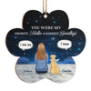 Your Unconditional Love And Playful Paws - Memorial Personalized Custom Ornament - Wood Flower Shaped - Christmas Gift, Sympathy Gift For Pet Owners, Pet Lovers