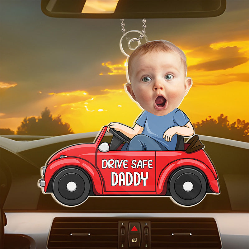 Custom Photo A Baby Makes Love Stronger - Family Personalized Custom Car Ornament - Acrylic Custom Shaped - Gift For Family Members