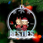 Friends Forever & Always - Bestie Personalized Custom Ornament - Acrylic Custom Shaped - Christmas Gift For Best Friends, BFF, Sisters