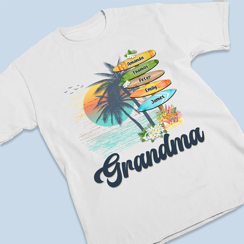 Grandma's Summer - Family Personalized Custom Unisex T-shirt, Hoodie, Sweatshirt - Birthday Gift For Mom, Grandma