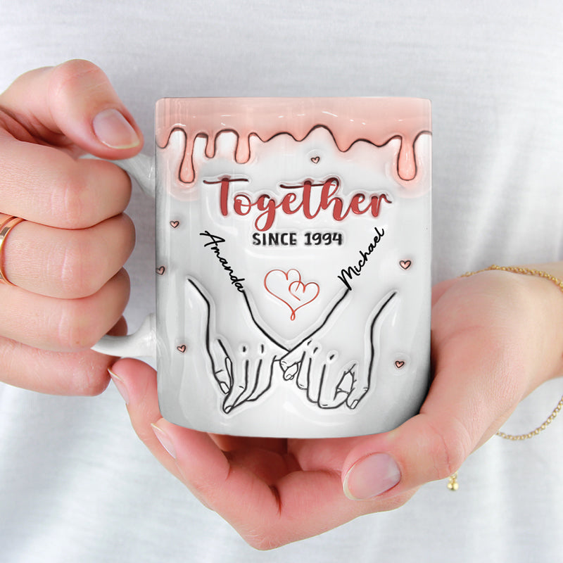 Forever And Always - Couple Personalized Custom 3D Inflated Effect Printed Mug - Gift For Husband Wife, Anniversary