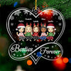 Always My Sister Forever My Friend - Bestie Personalized Custom Ornament - Acrylic Infinity Heart Shaped - Christmas Gift For Best Friends, BFF, Sisters
