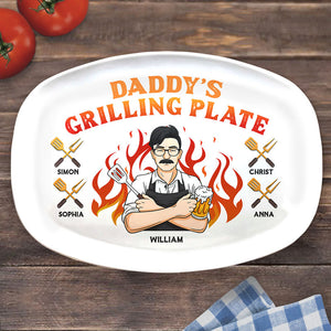 My Dad Is The Best Cook - Family Personalized Custom Platter - Father's Day, Birthday Gift For Dad