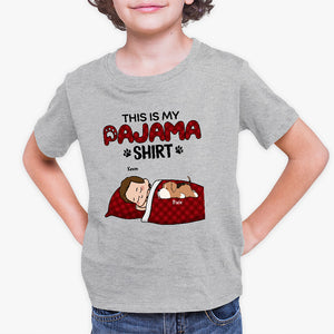 Kid & Dog Pajama Shirt - Dog Personalized Custom Kid T-shirt - Gift For Kid, Pet Owners, Pet Lovers