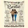 Sister Of Soul Friend Of Heart - Bestie Personalized Custom Blanket - Christmas Gift For Best Friends, BFF, Sisters