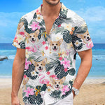 Custom Photo Summer Time White & Pink Style - Dog & Cat Personalized Custom Unisex Tropical Hawaiian Aloha Shirt - Summer Vacation Gift, Gift For Pet Owners, Pet Lovers