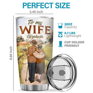 To My Wife Once Upon A Time - Couple Personalized Custom Tumbler - Gift For Husband Wife, Anniversary