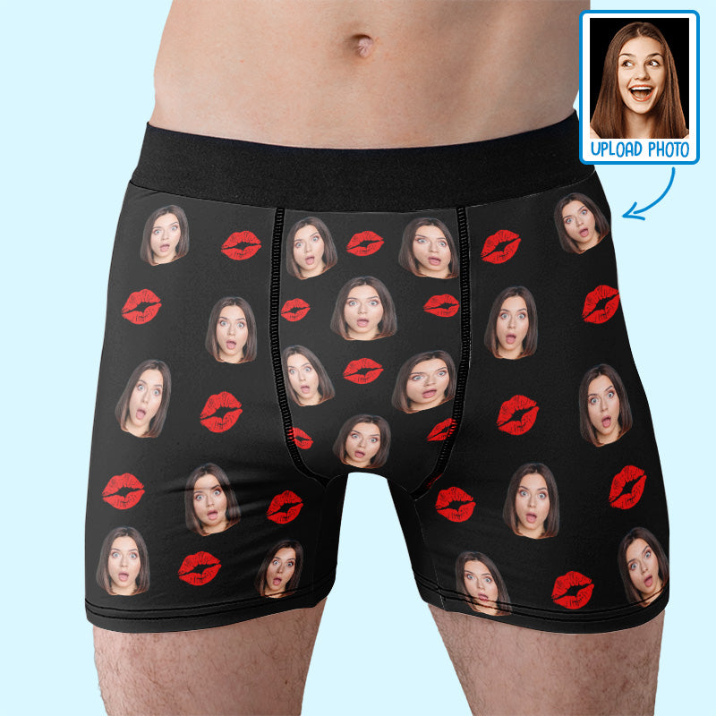 Custom Boxers With Face, Personalized Im Nuts About You Underwear