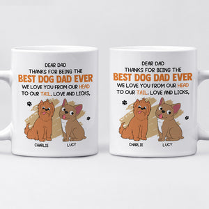 I Love You From My Head To My Tail - Dog Personalized Custom Mug - Father's Day, Gift For Pet Owners, Pet Lovers