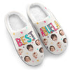 Custom Photo Best Nana Ever - Family Personalized Custom Fluffy Slippers - Gift For Mom, Grandma