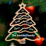 Custom Name Family Christmas Tree Gifts - Personalized Ornament